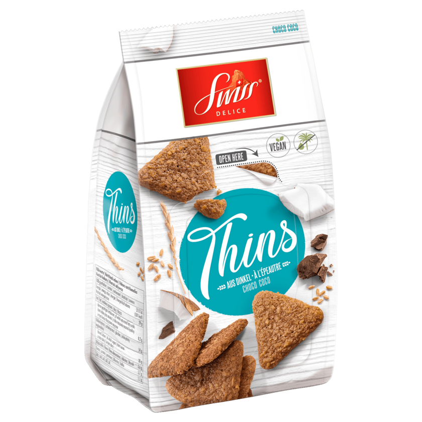 Swiss Delice Thins Choco Coco 100g